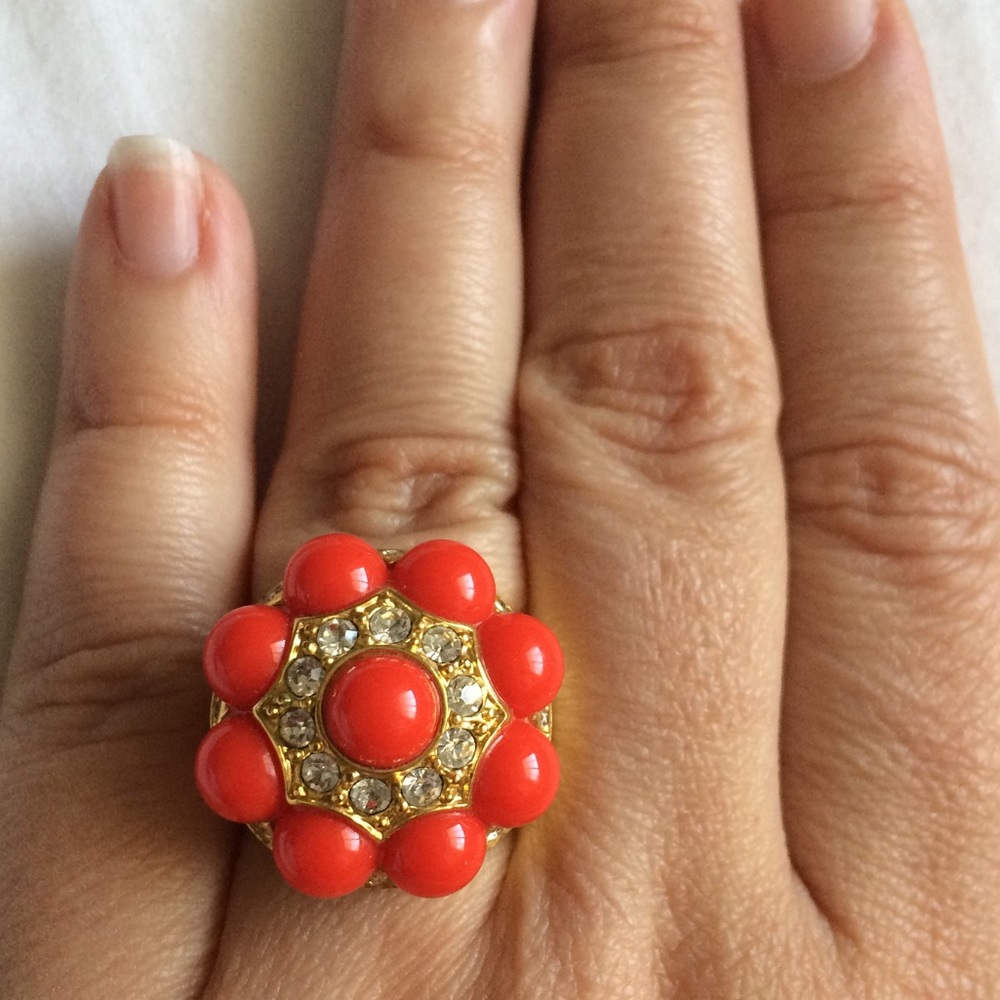 Gold and Burnt Orange Ring